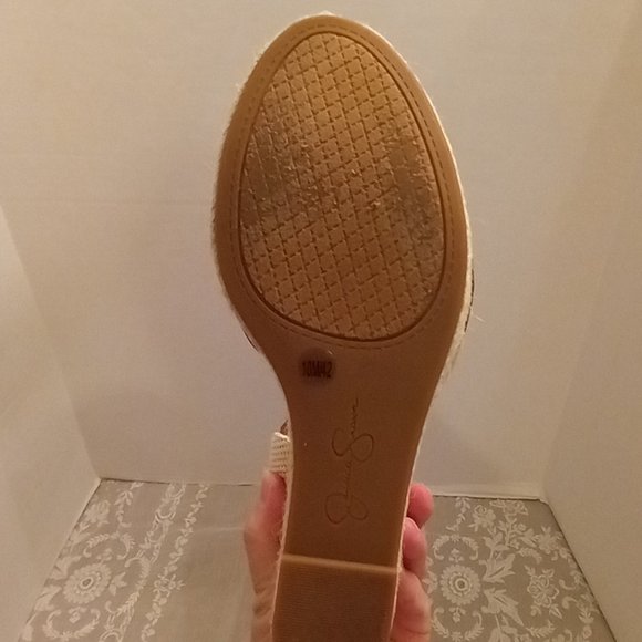 Size 10 Jessica Simpson "Zestah" Platform Wedge Espadrille Sandals W/Fruit Print - Picture 9 of 12